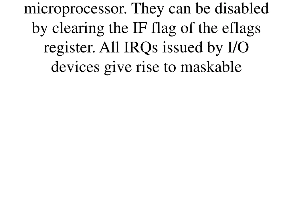 microprocessor they can be disabled by clearing