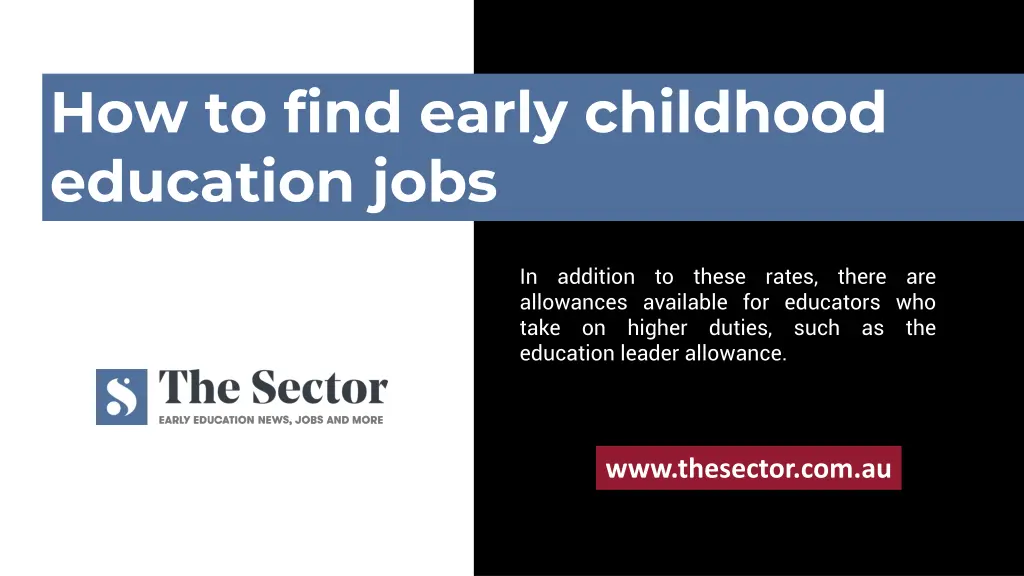 how to find early childhood education jobs