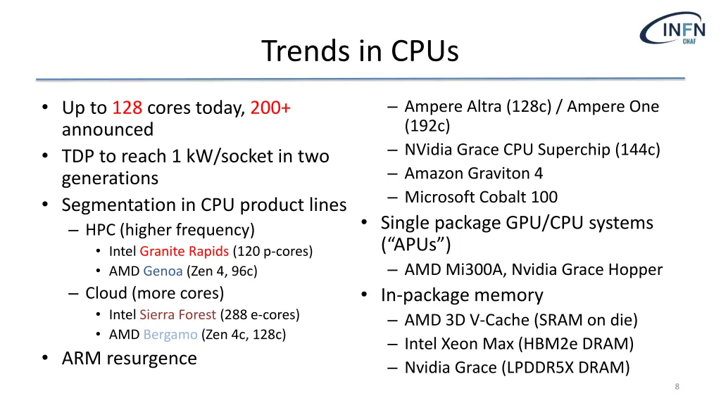 trends in cpus