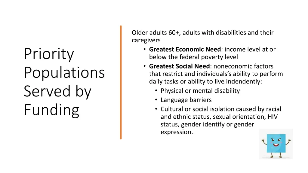 older adults 60 adults with disabilities