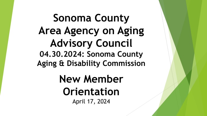 sonoma county area agency on aging advisory