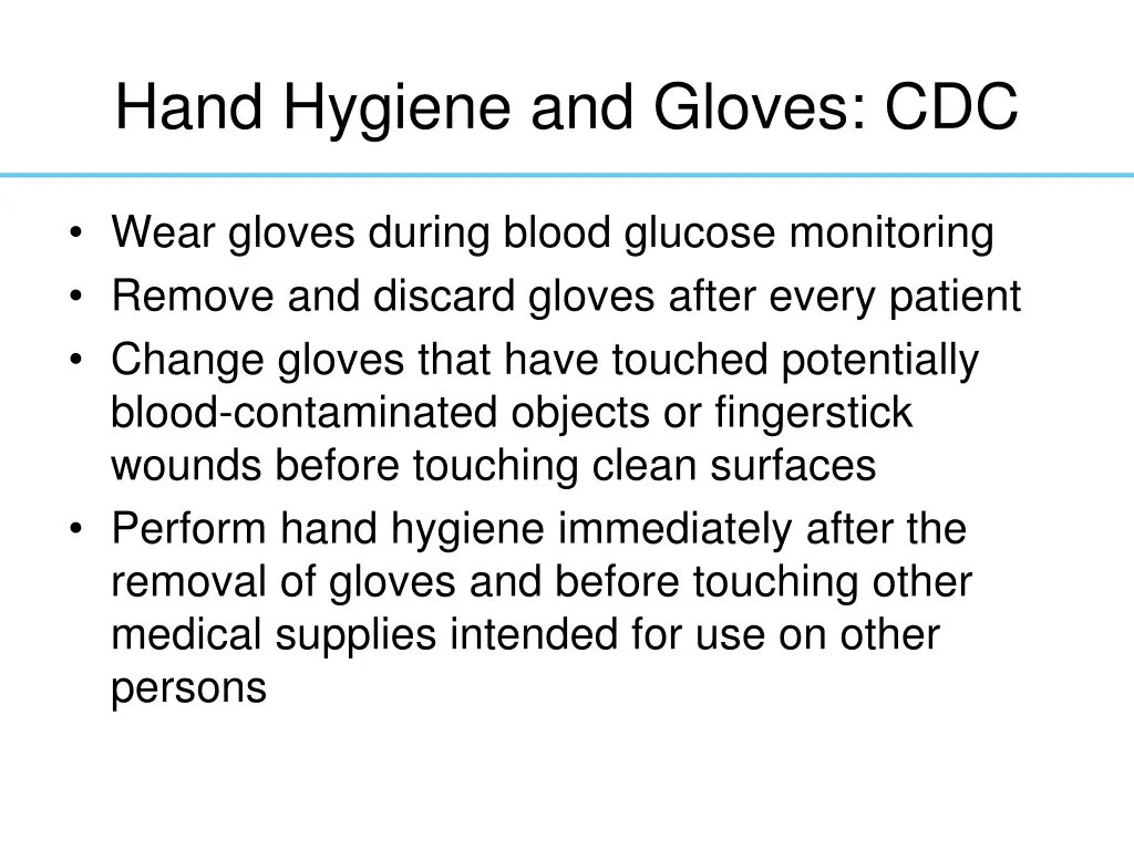 hand hygiene and gloves cdc