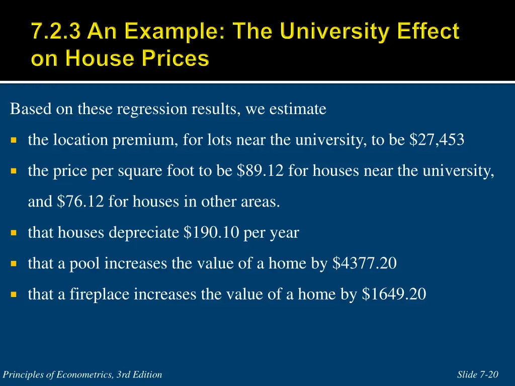 based on these regression results we estimate