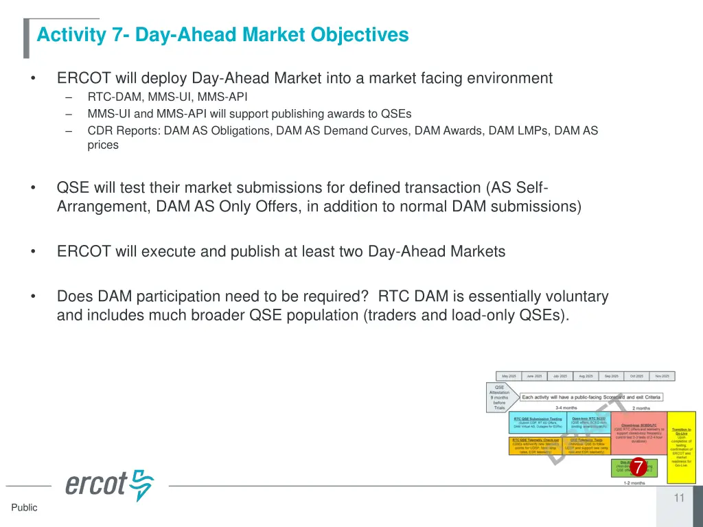 activity 7 day ahead market objectives