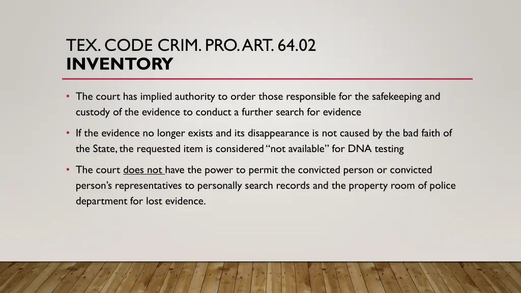 tex code crim pro art 64 02 inventory 1