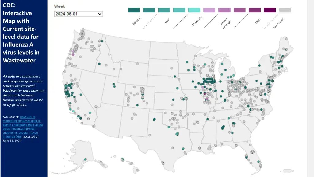 cdc interactive map with current site level data