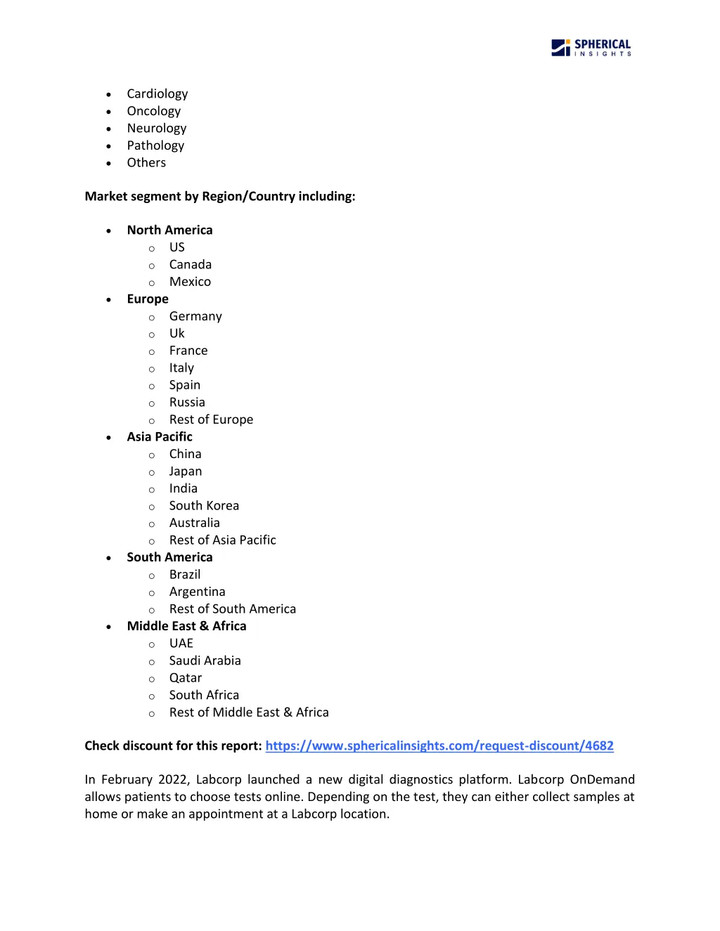 cardiology oncology neurology pathology others