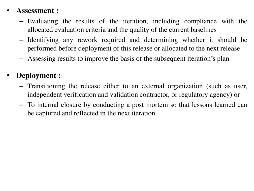 assessment evaluating the results