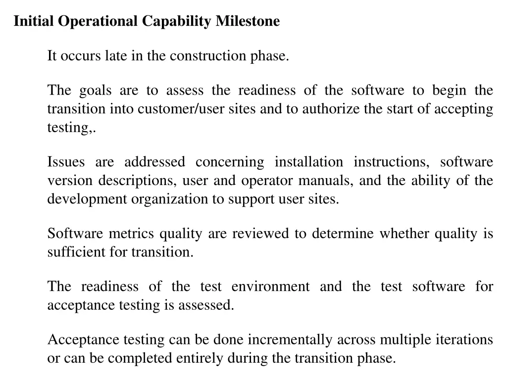 initial operational capability milestone