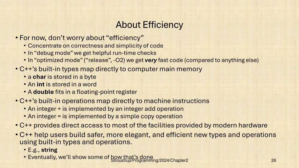 about efficiency