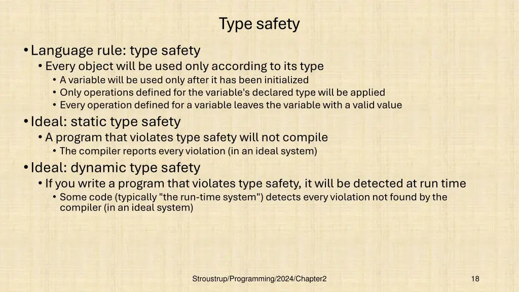 type safety