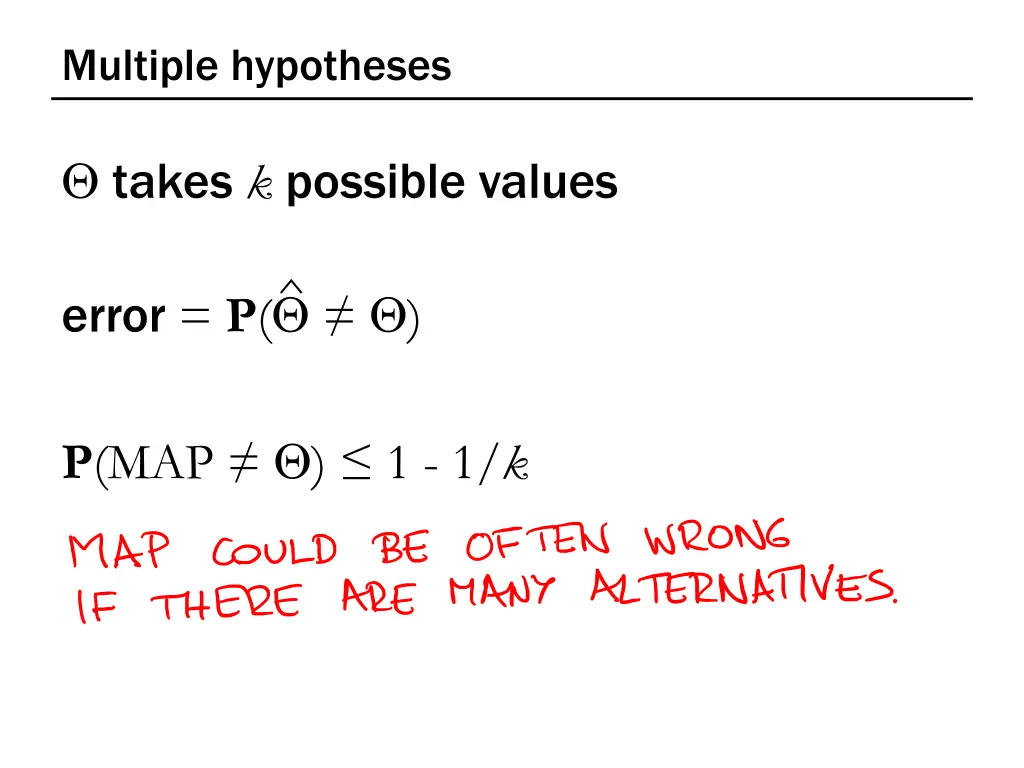 multiple hypotheses