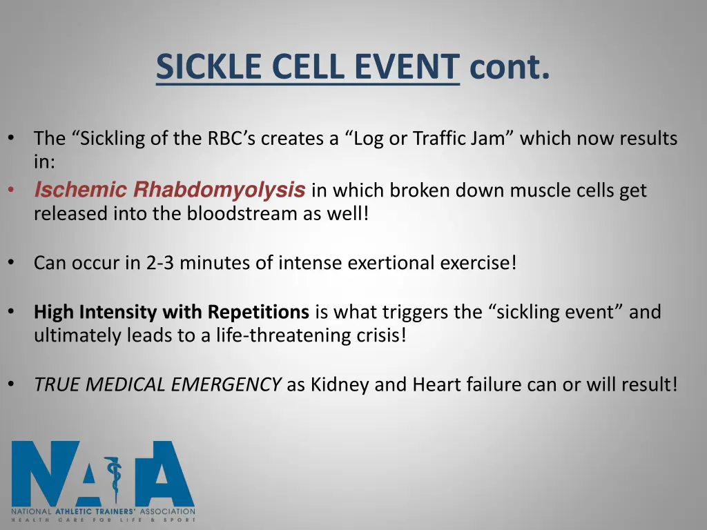 sickle cell event cont