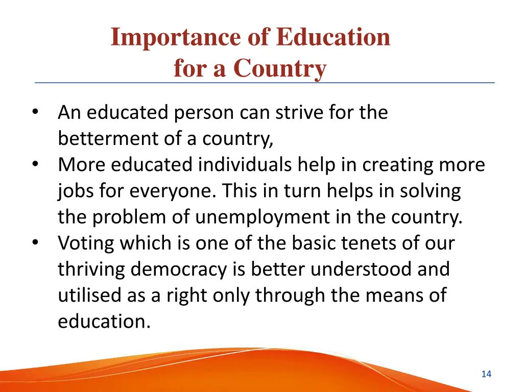 importance of education for a country 1