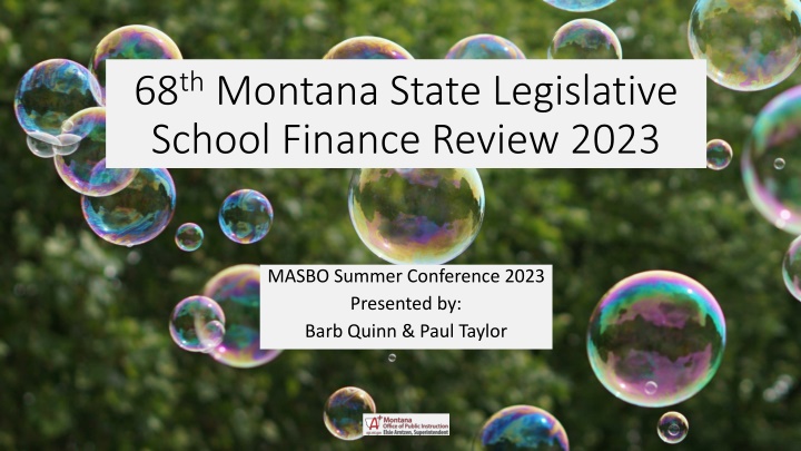 68 th montana state legislative school finance