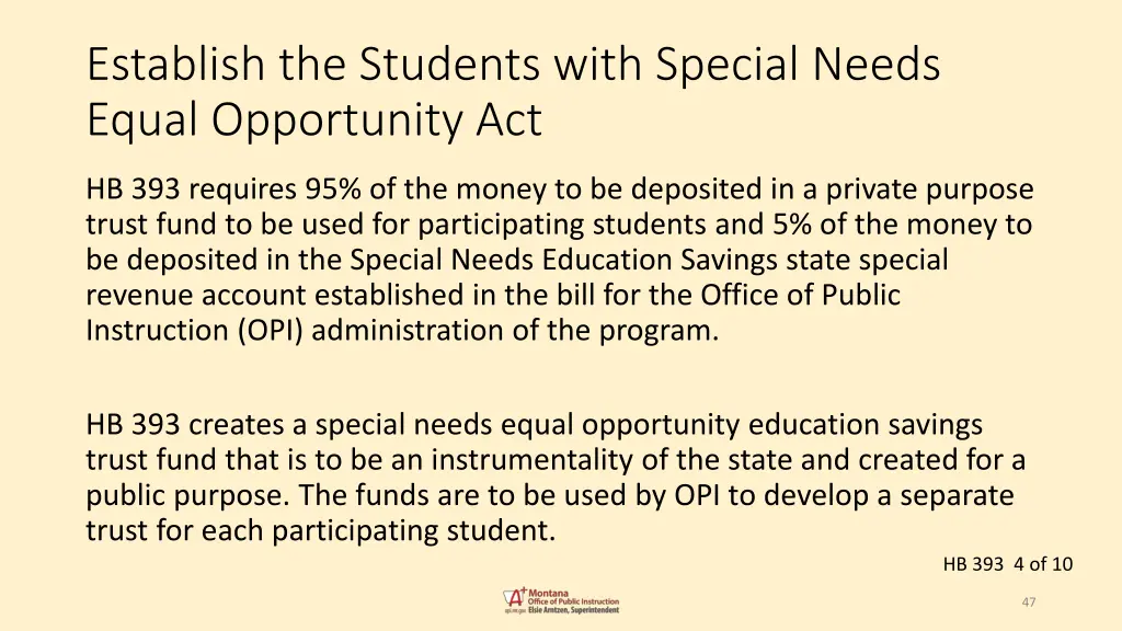 establish the students with special needs equal 3