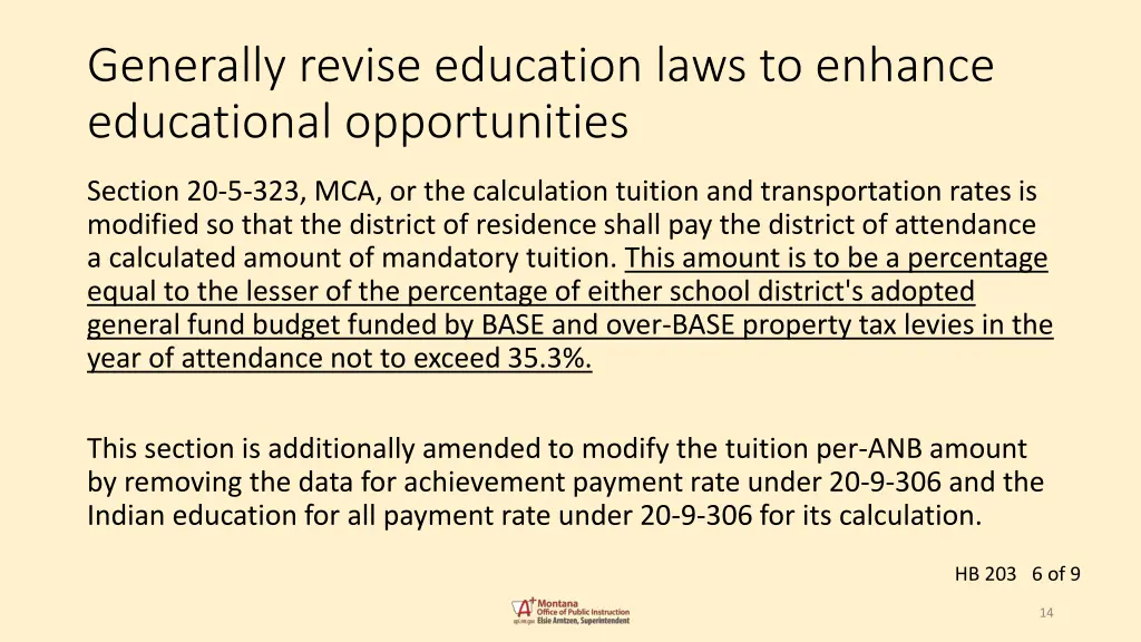 generally revise education laws to enhance 5