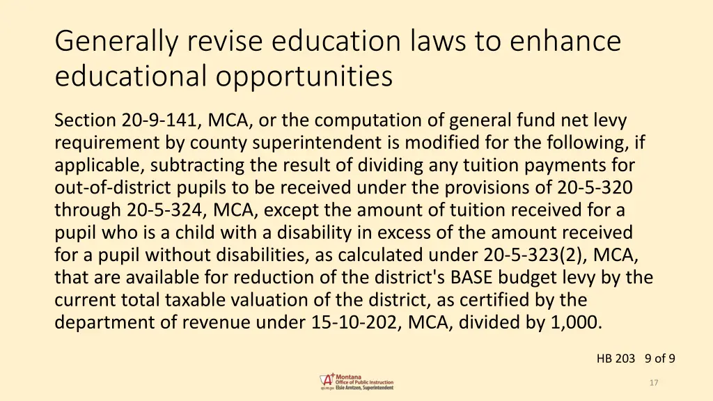 generally revise education laws to enhance 8