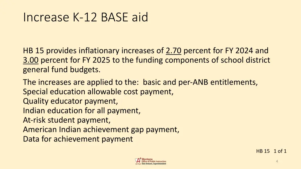 increase k 12 base aid