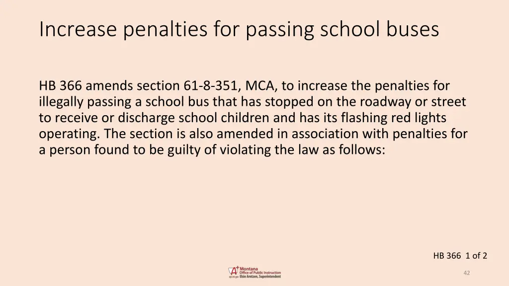 increase penalties for passing school buses