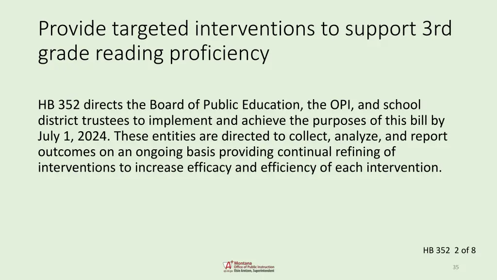 provide targeted interventions to support 1