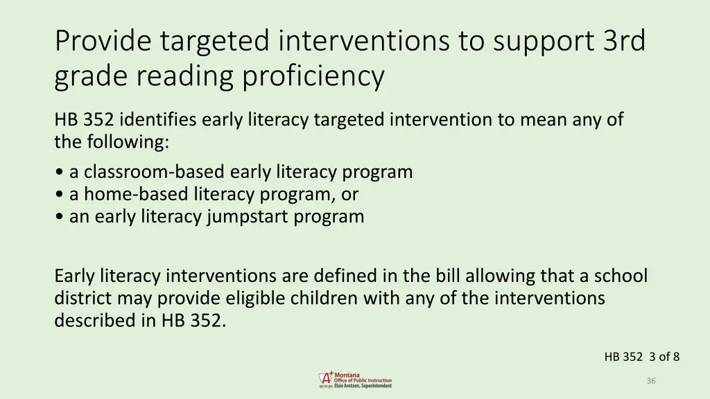 provide targeted interventions to support 2