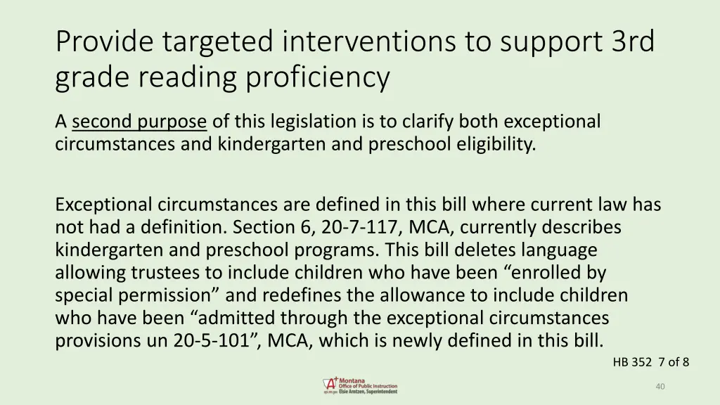 provide targeted interventions to support 6