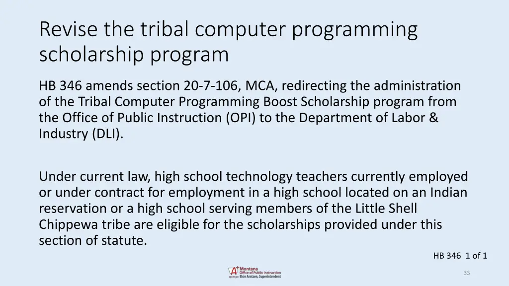 revise the tribal computer programming