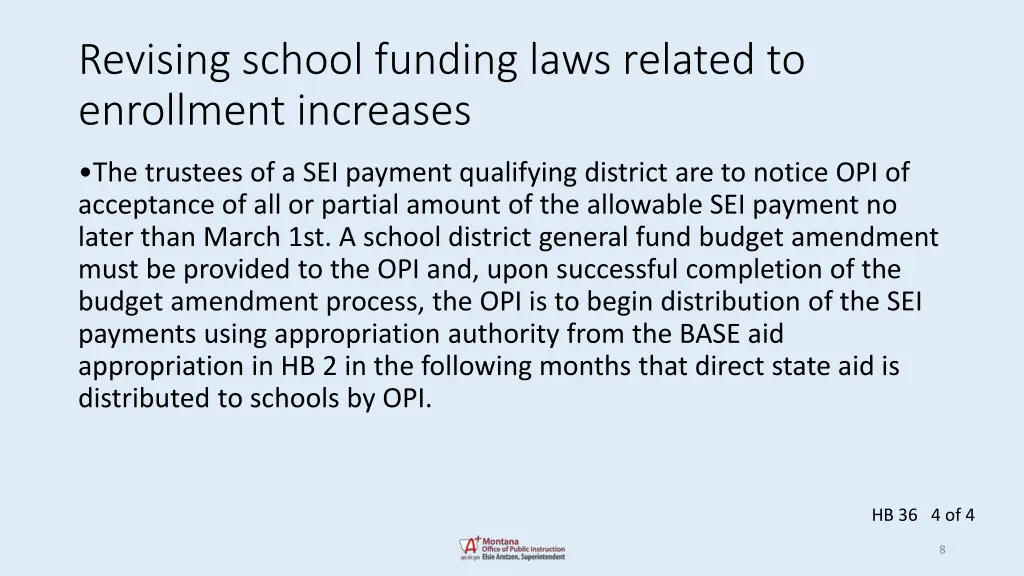 revising school funding laws related 3
