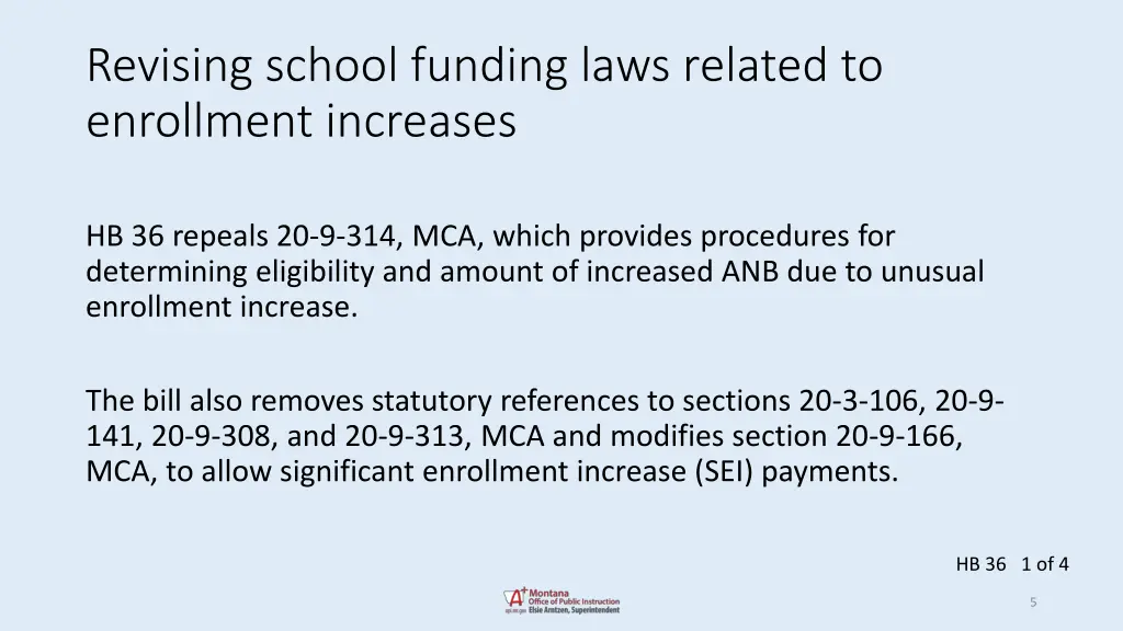 revising school funding laws related