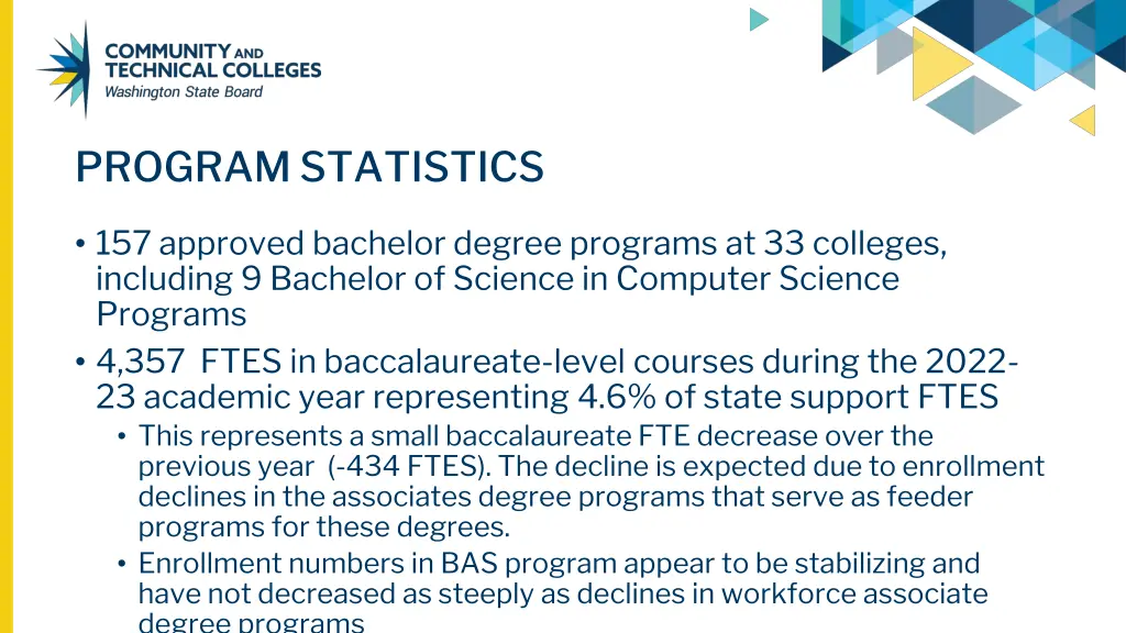 program statistics