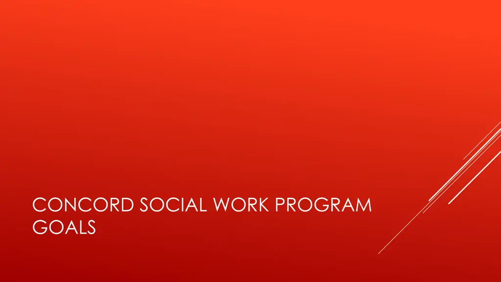 concord social work program goals 1
