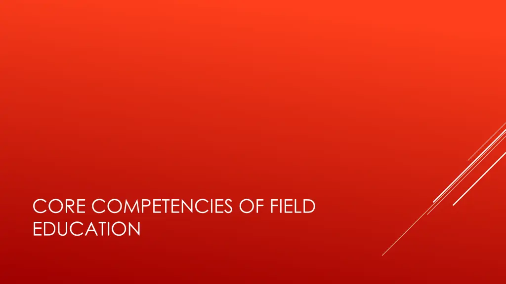 core competencies of field education