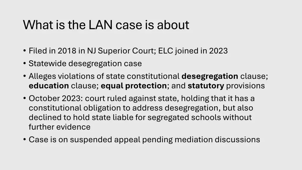 what is the lan case is about