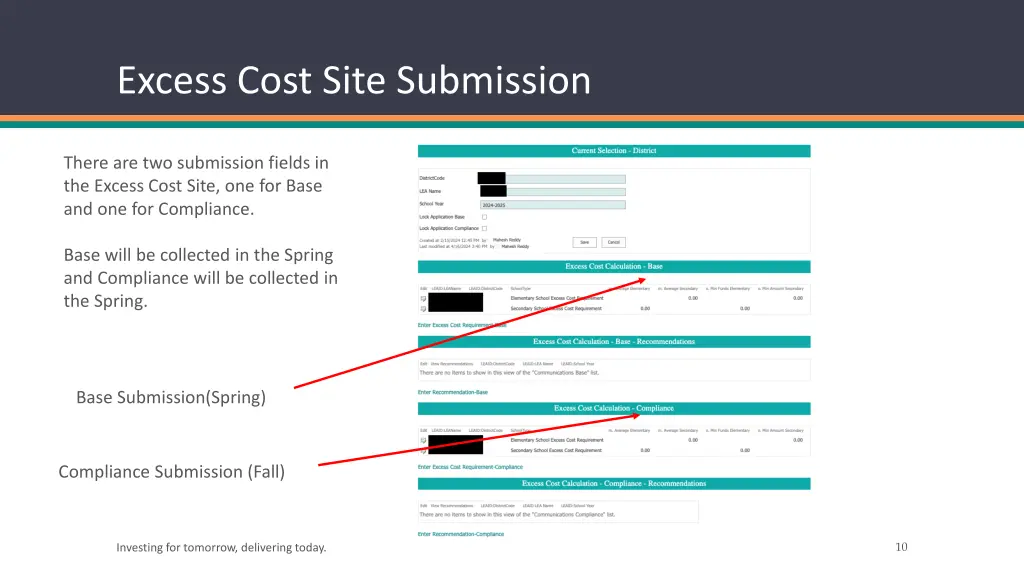 excess cost site submission 1