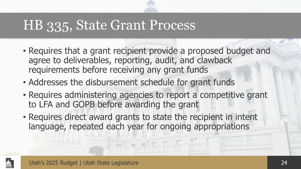 hb 335 state grant process