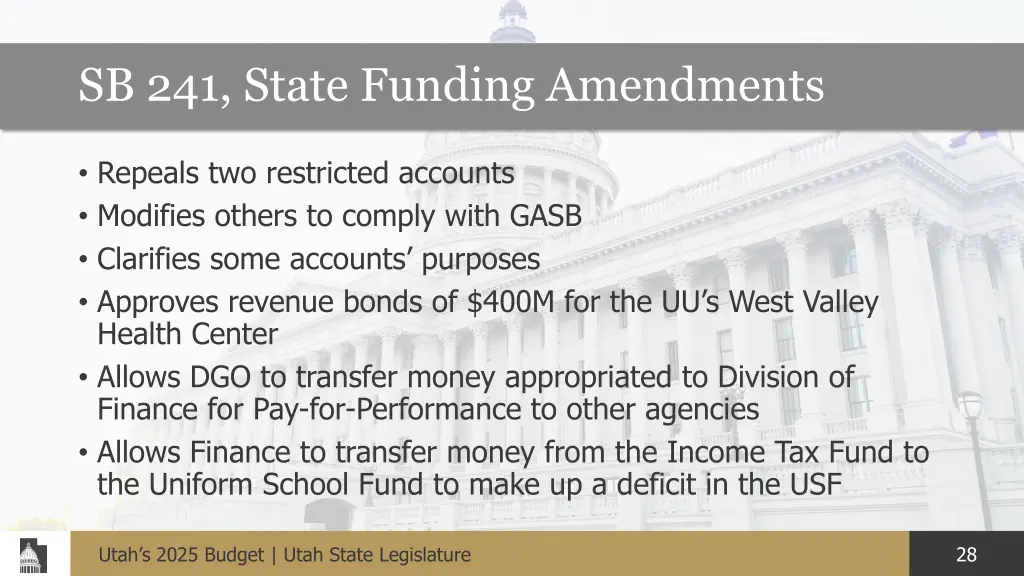 sb 241 state funding amendments