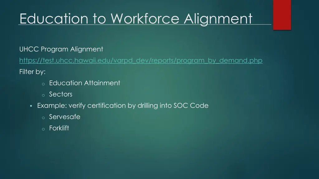 education to workforce alignment