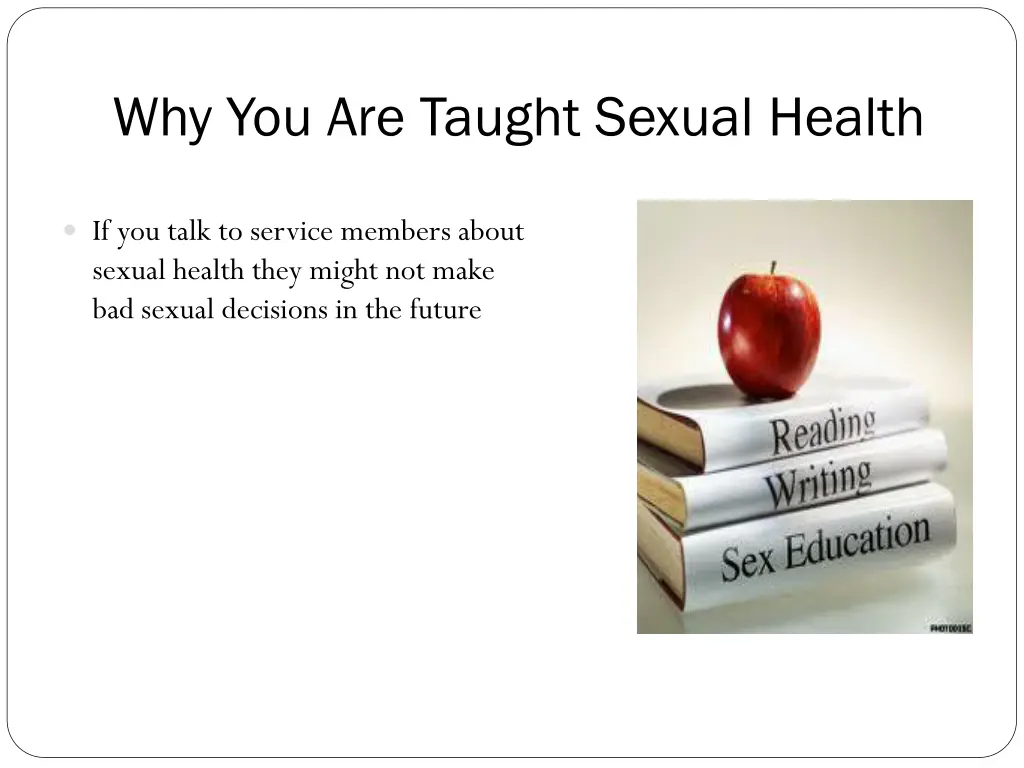 why you are taught sexual health