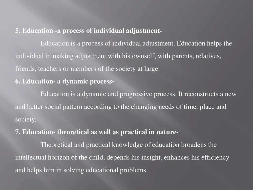 5 education a process of individual adjustment