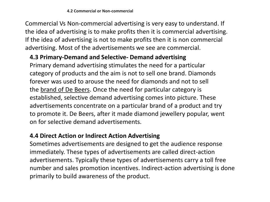 4 2 commercial or non commercial