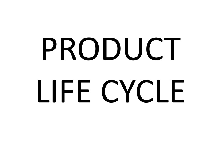 product life cycle