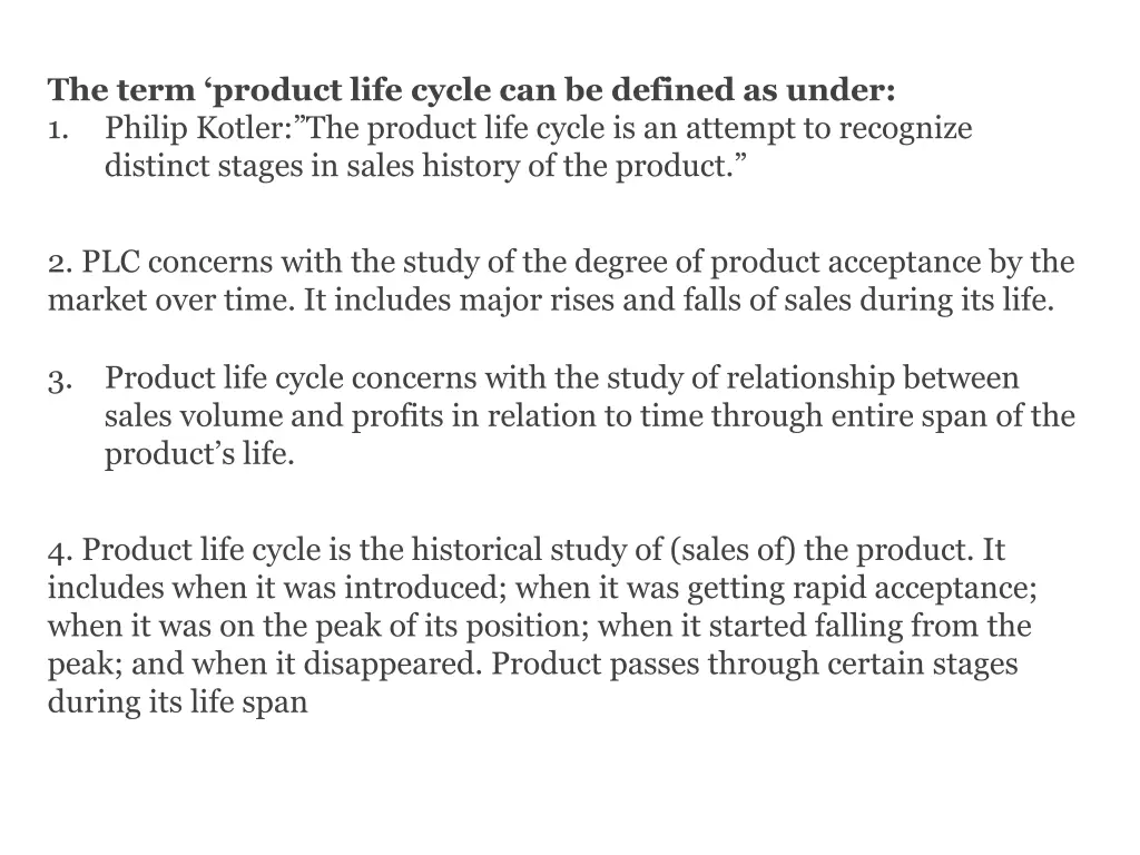 the term product life cycle can be defined