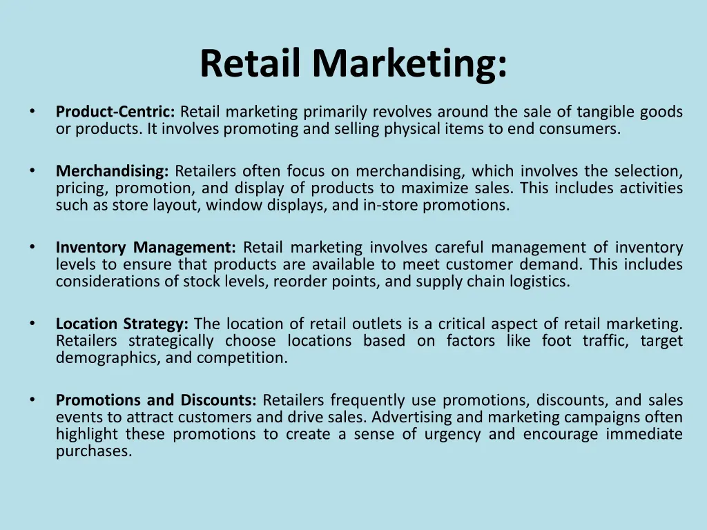 retail marketing