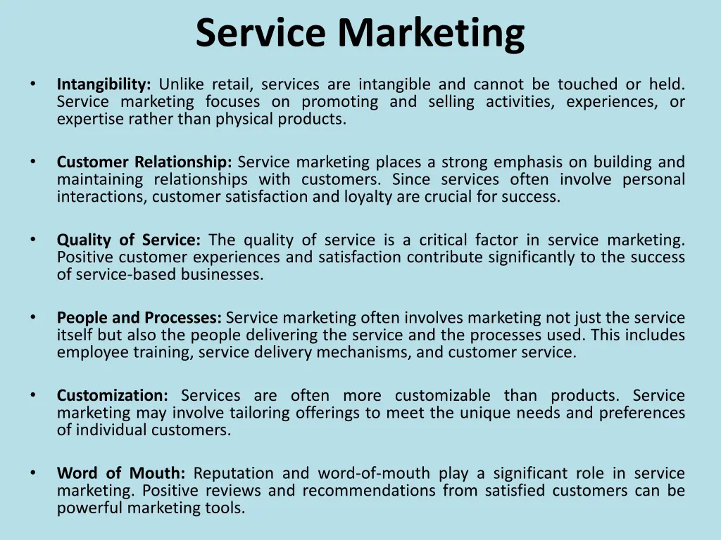 service marketing