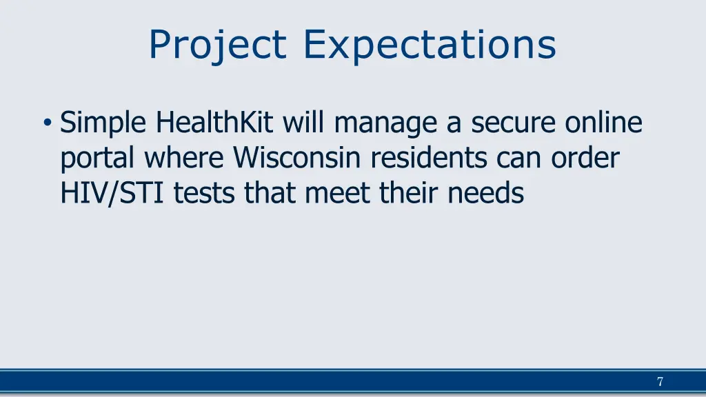 project expectations