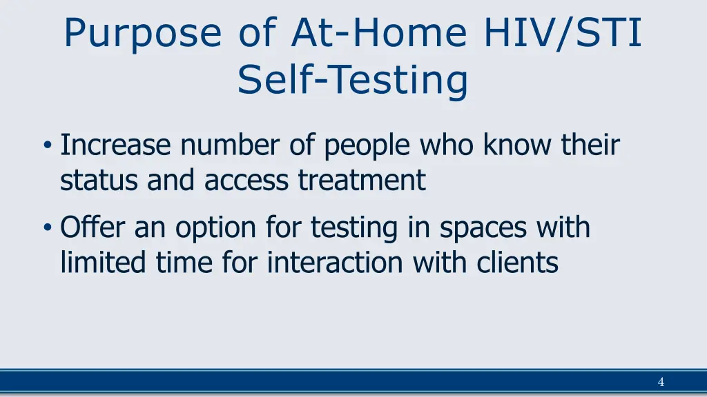 purpose of at home hiv sti self testing 1