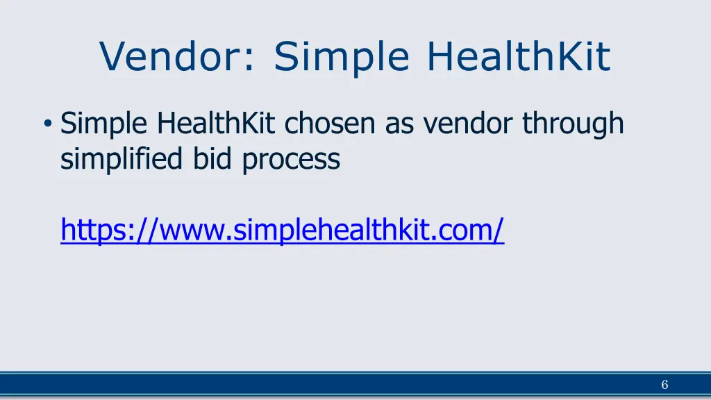 vendor simple healthkit