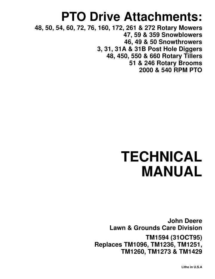 pto drive attachments