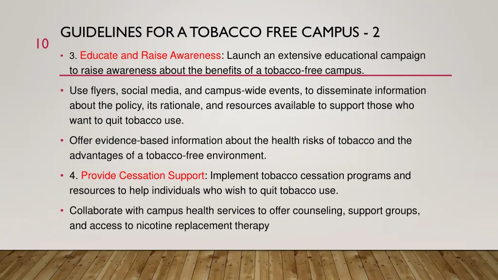 guidelines fora tobacco free campus 2